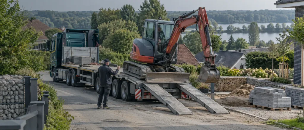 Baumaschinentransport zur Baustelle: Lieferung ohne Stillstand planen | Ziel Baumaschinen