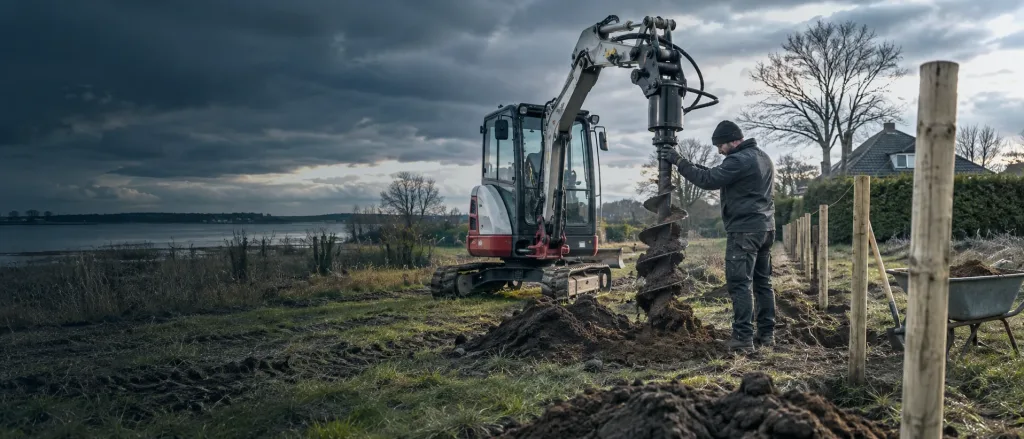 Erdbohrer für Zaunpfosten und Punktfundamente richtig einsetzen | Ziel Baumaschinen
